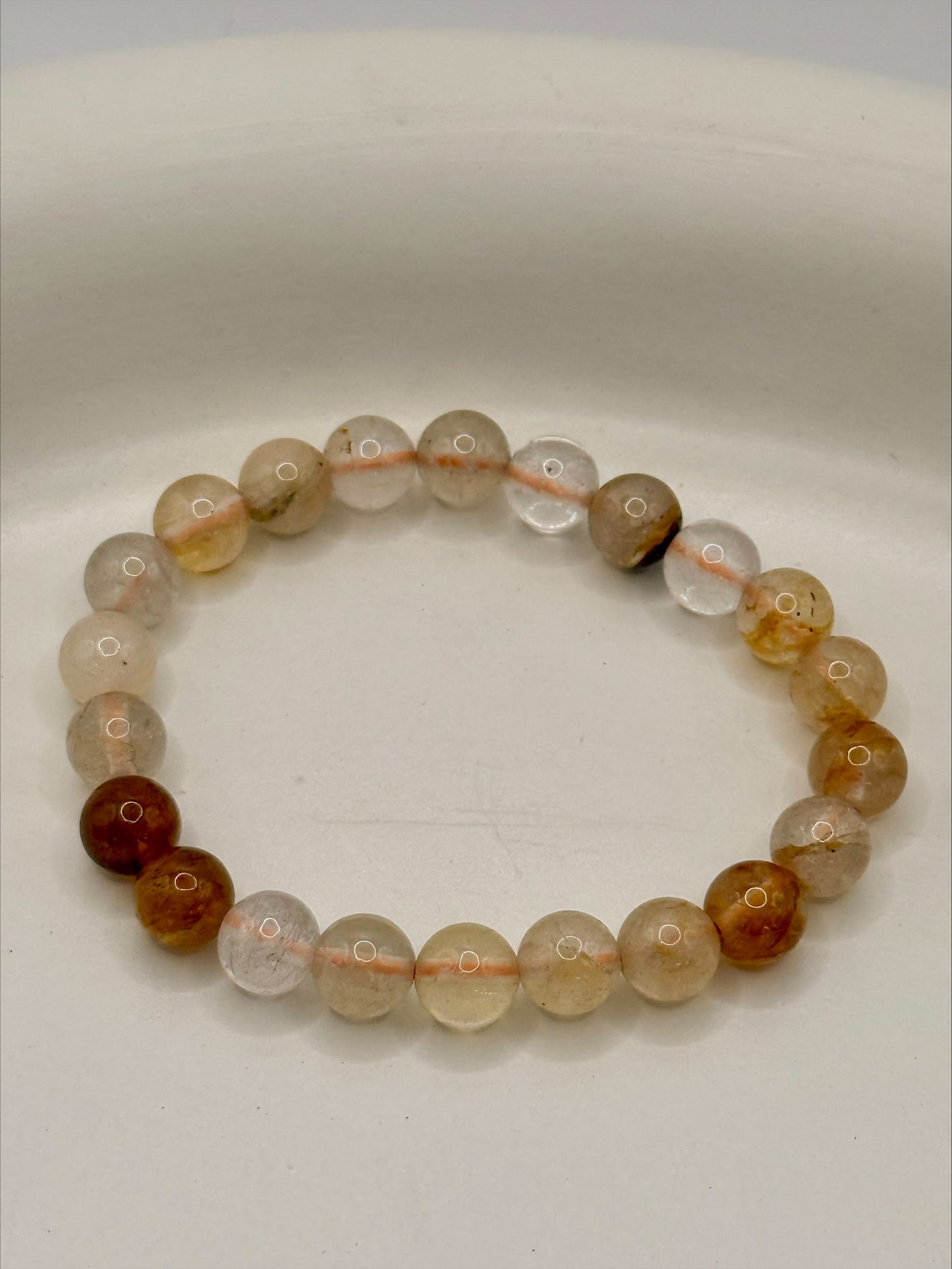 Golden Healer Quartz Bracelet | 8mm Natural Crystal Beads