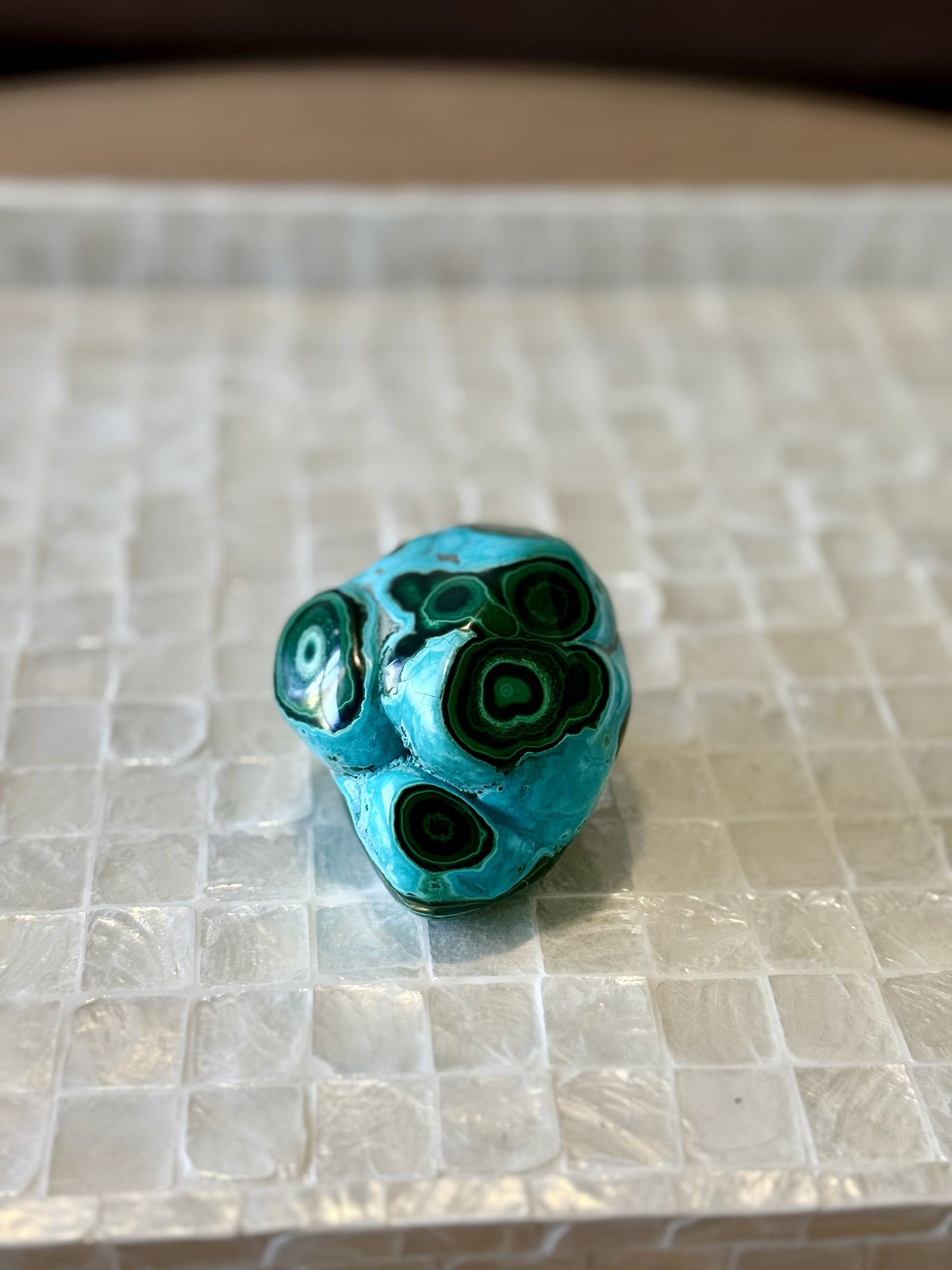 Polished Chrysocolla & Malachite Freeform