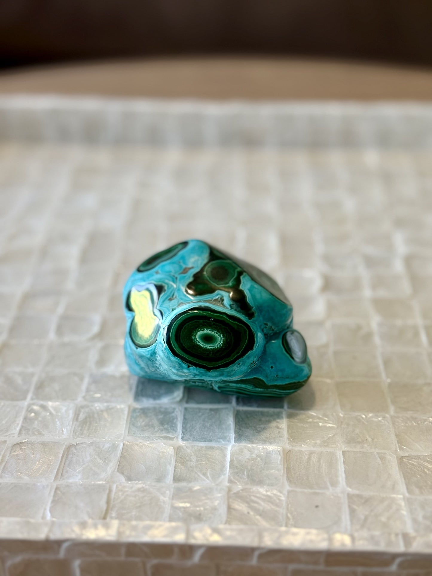 Polished Chrysocolla & Malachite Freeform