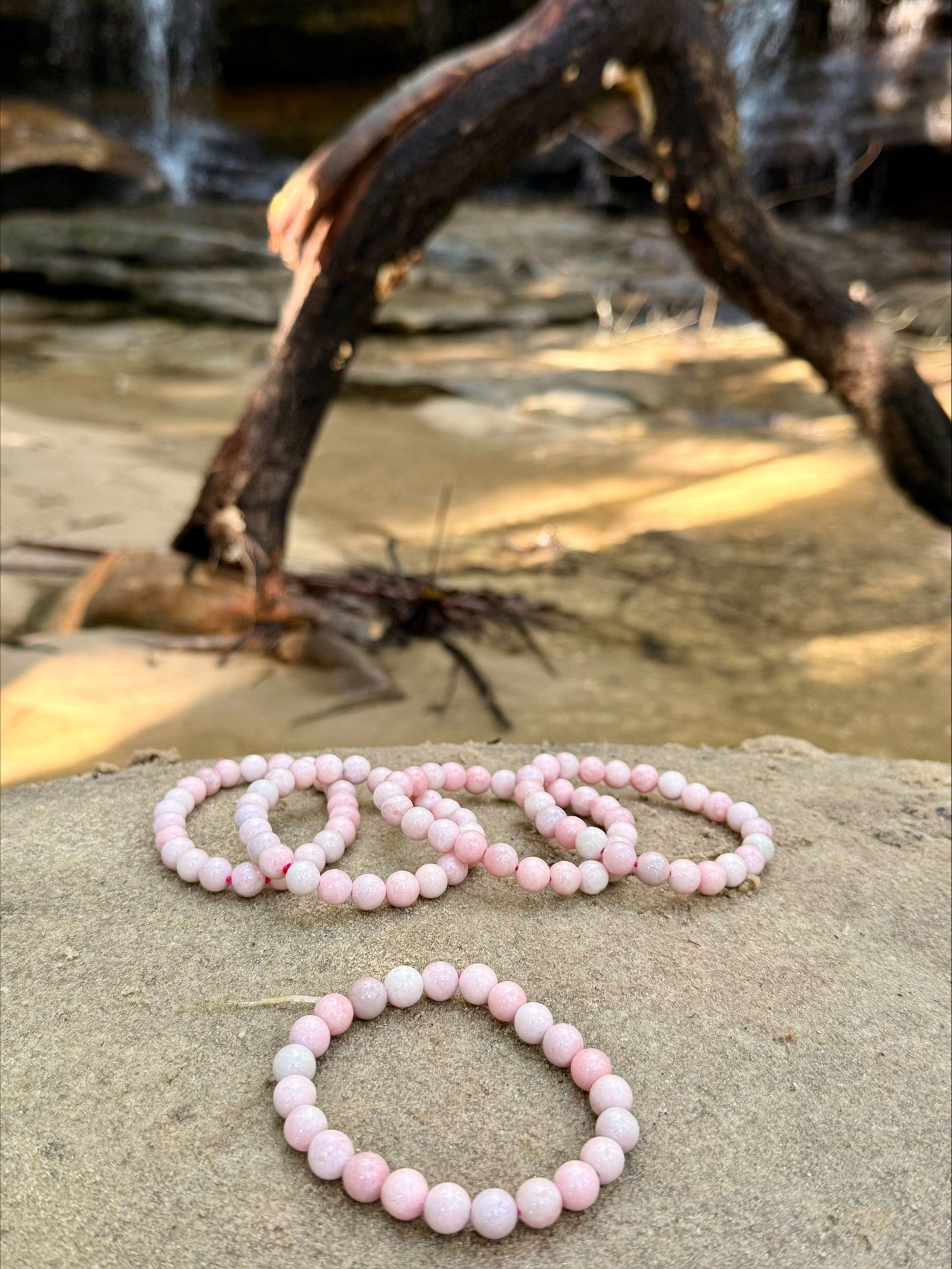 Pink Opal Bracelet | 8mm Natural Crystal Beads