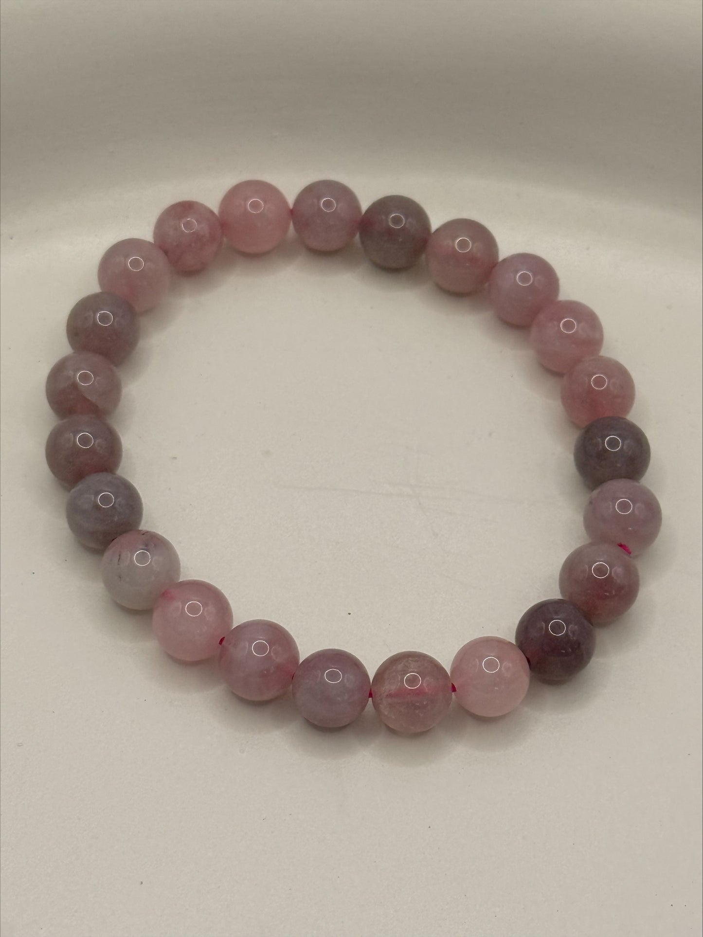Madagascar Rose Quartz Bracelet | 8mm Natural Crystal Beads