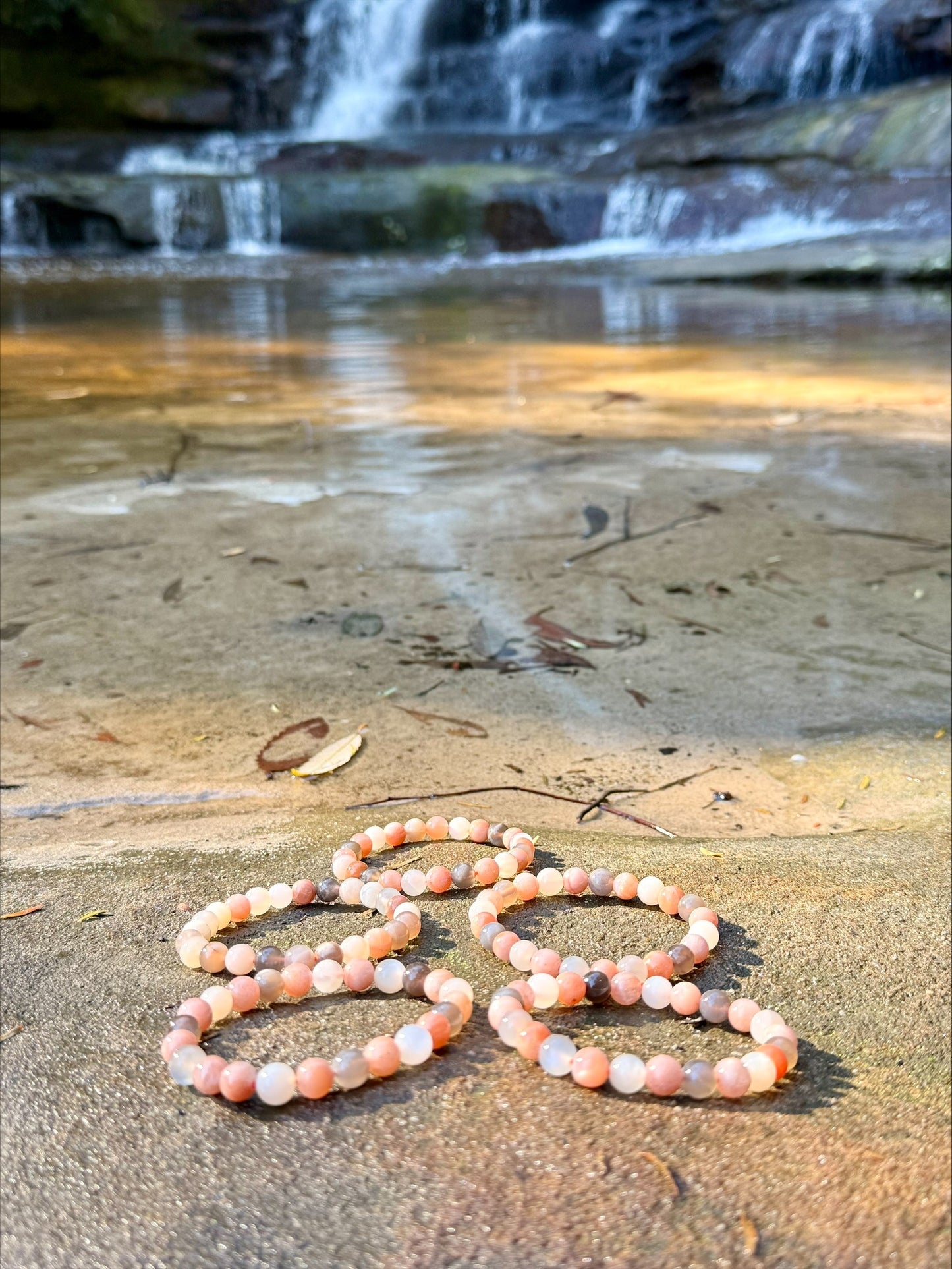 Rainbow Moonstone Bracelet | 8mm Natural Crystal Beads