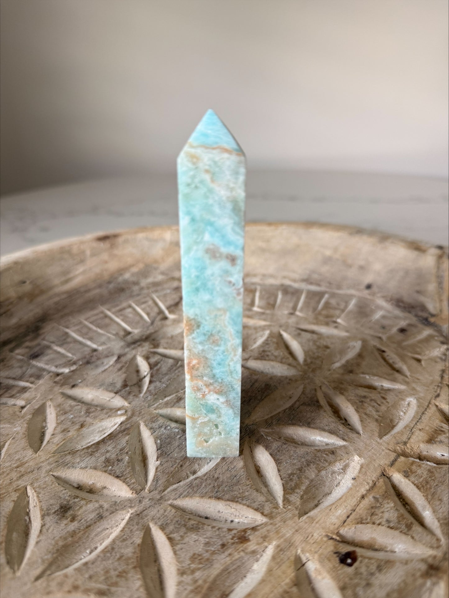 Hemimorphite Crystal Freeform | Ocean Blue Banded | 154g
