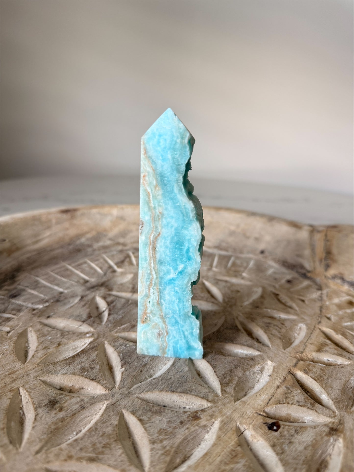 Hemimorphite Crystal Freeform | Ocean Blue Banded | 154g