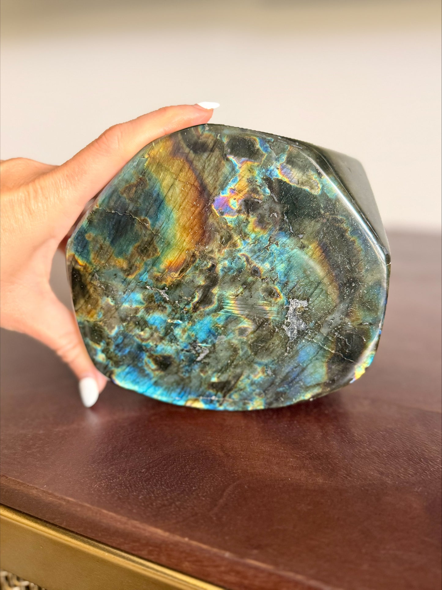 Labradorite Freeform 2.14kg – Electric Blue & Golden Flash Statement Piece