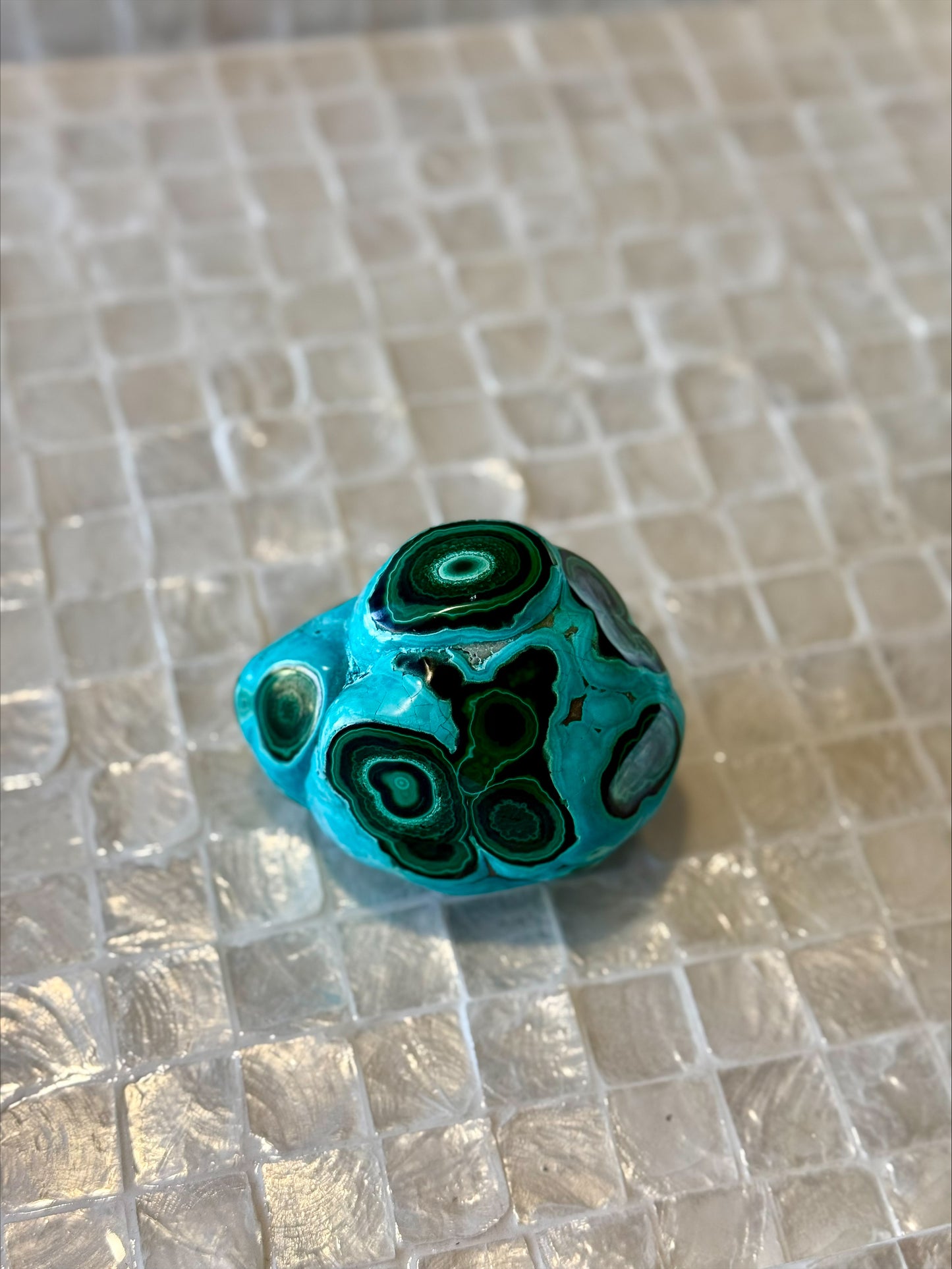 Polished Chrysocolla & Malachite Freeform