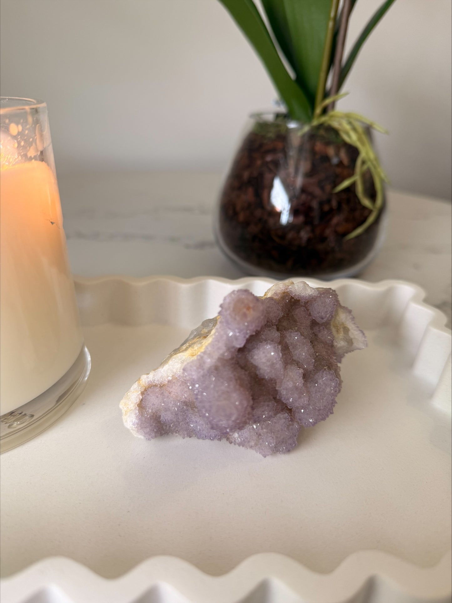 Spirit Quartz (Fairy Quartz) Cluster | 380 g | Natural Lilac Crystal