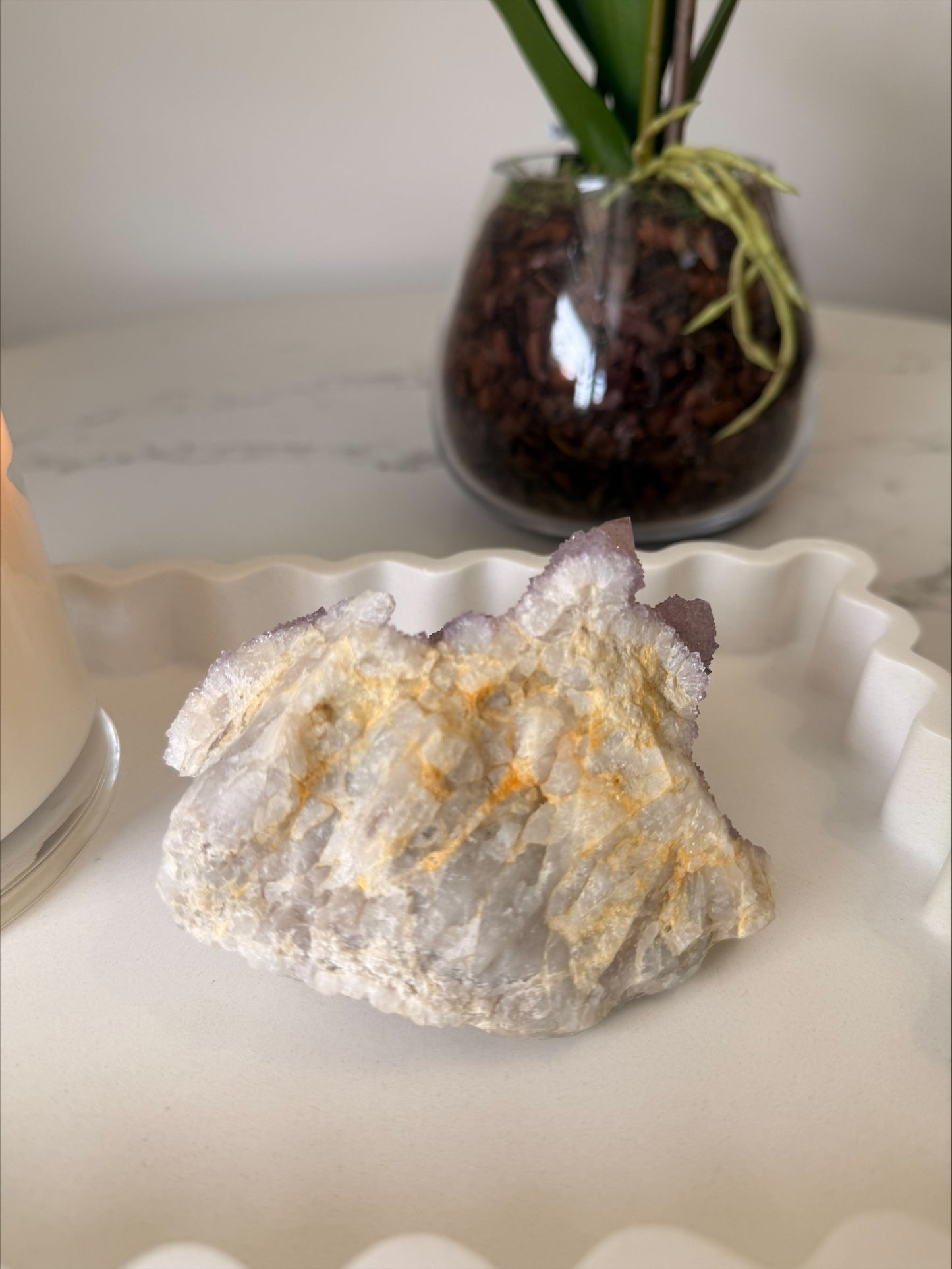 Spirit Quartz (Fairy Quartz) Cluster | 380 g | Natural Lilac Crystal