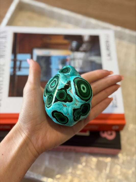 Polished Chrysocolla & Malachite Freeform
