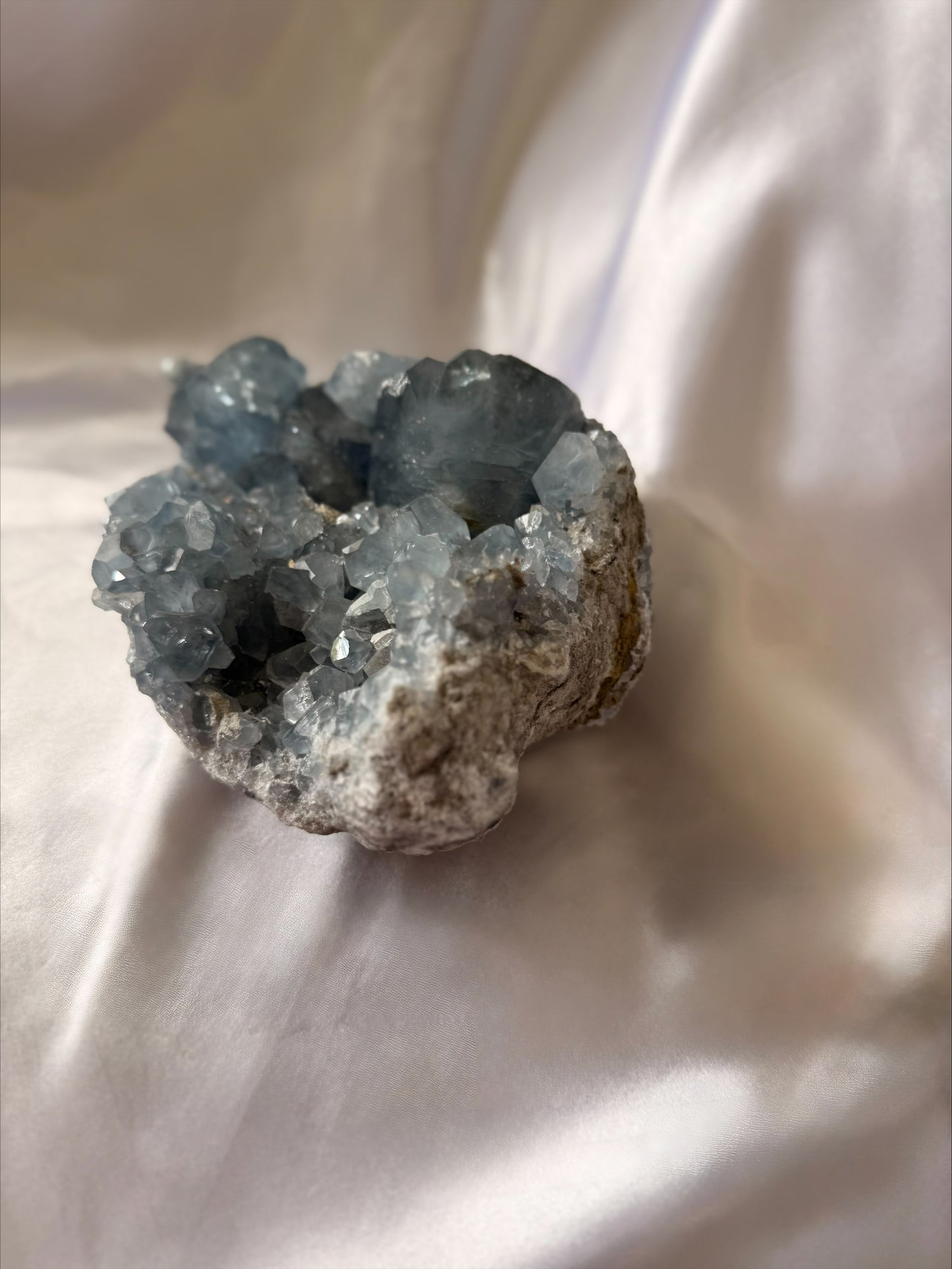 Statement Celestite Crystal Cluster from Madagascar