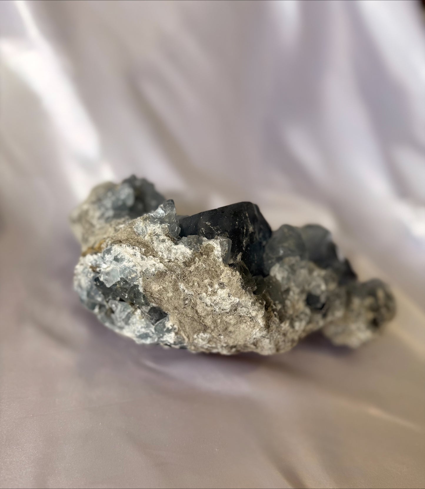 Statement Celestite Crystal Cluster from Madagascar