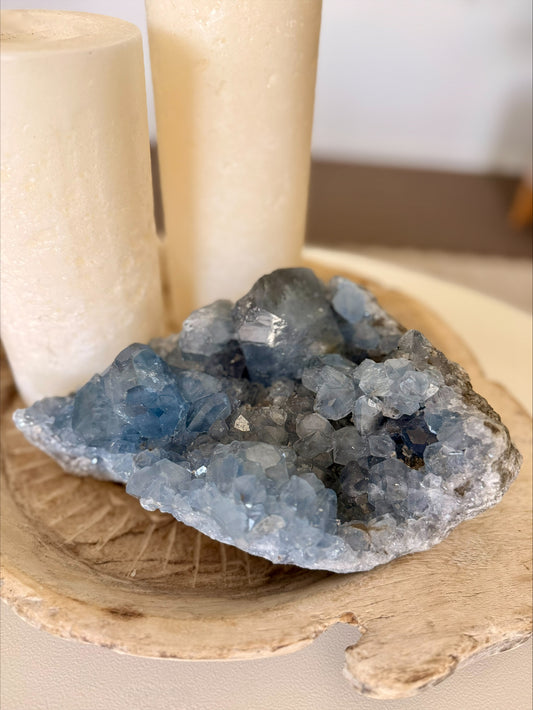 Statement Celestite Crystal Cluster from Madagascar