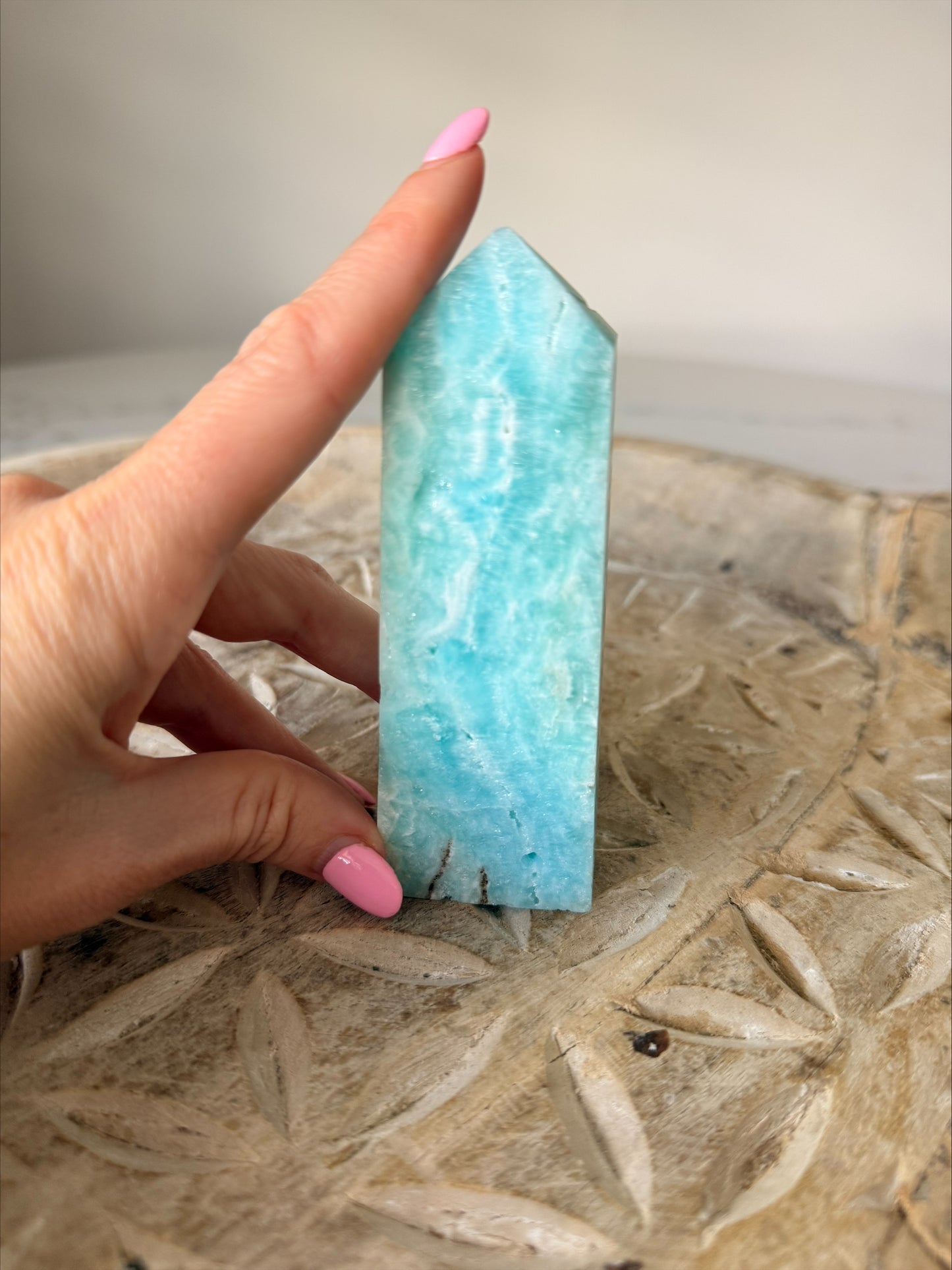 Hemimorphite Crystal Freeform | Ocean Blue Banded | 187g