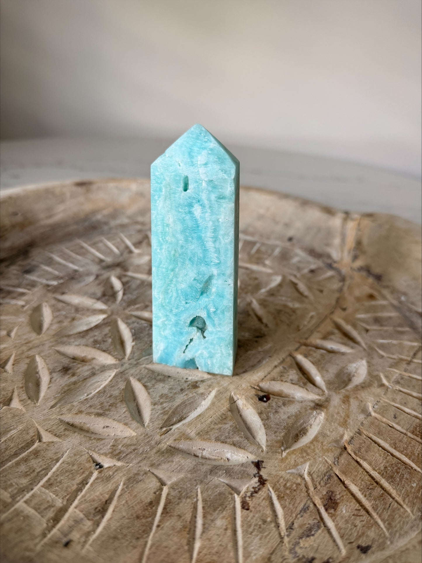 Hemimorphite Crystal Freeform | Ocean Blue Banded | 187g