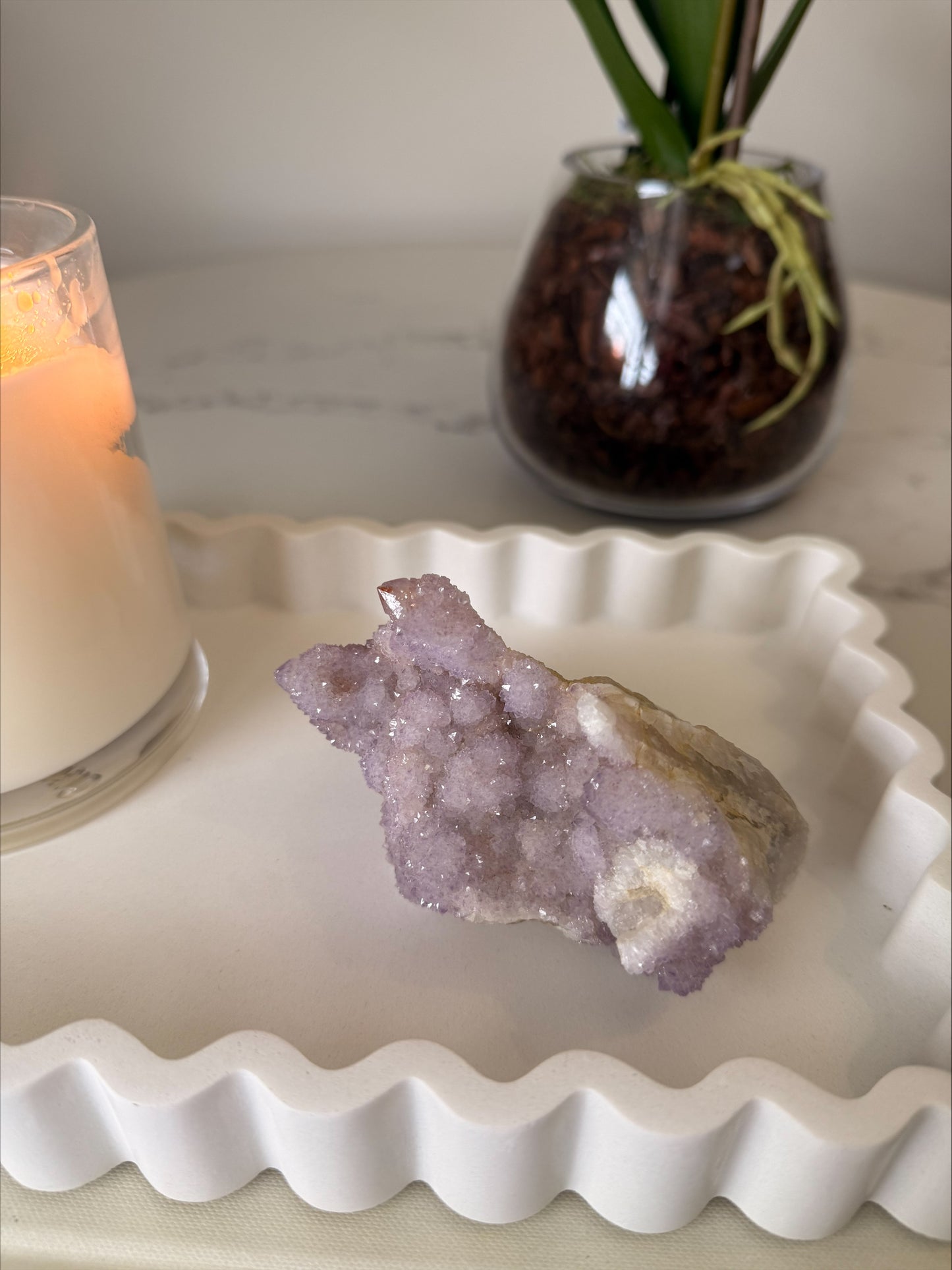 Spirit Quartz (Fairy Quartz) Cluster | 380 g | Natural Lilac Crystal