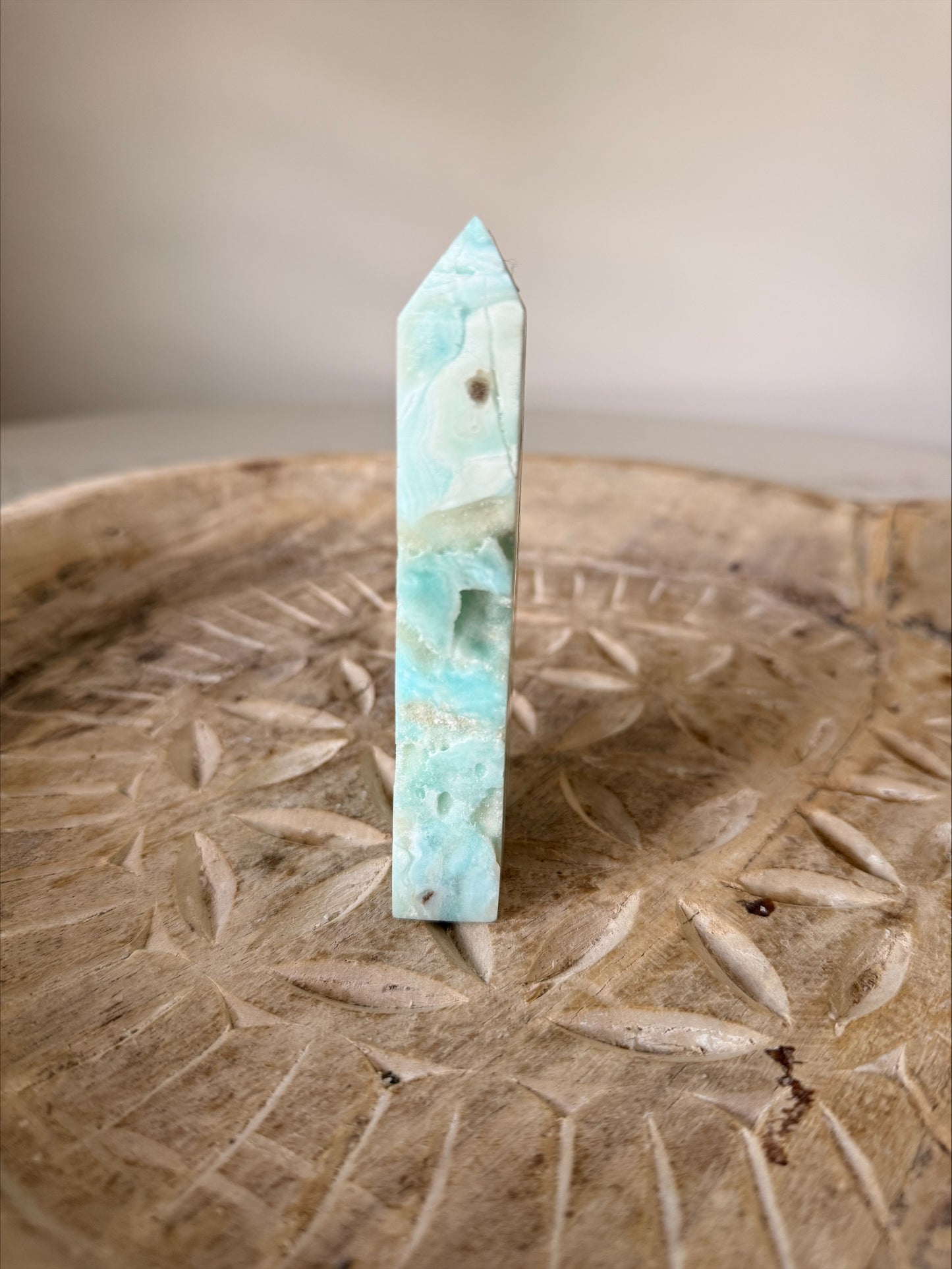 Hemimorphite Crystal Freeform | Ocean Blue Banded | 228g