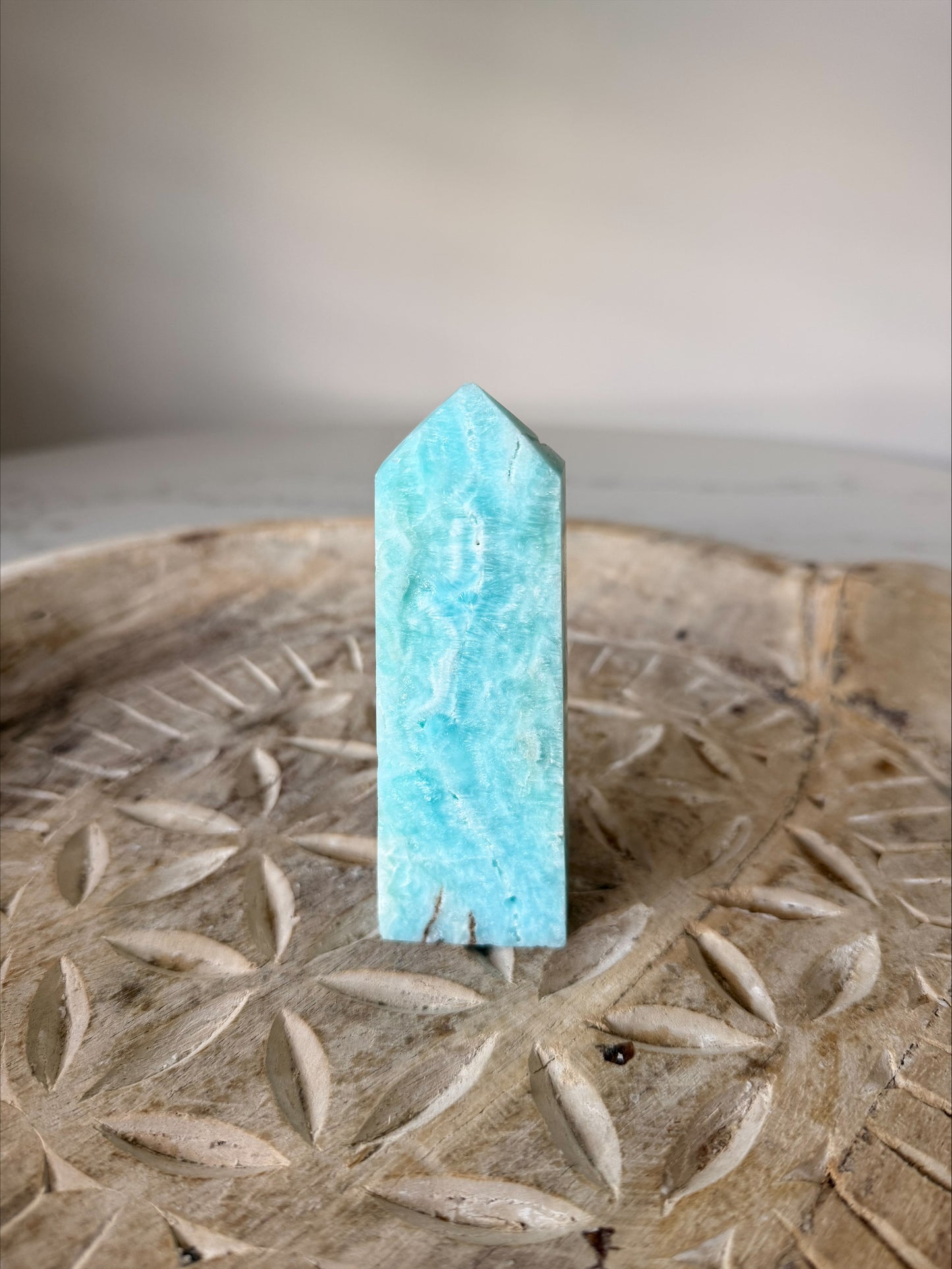Hemimorphite Crystal Freeform | Ocean Blue Banded | 187g