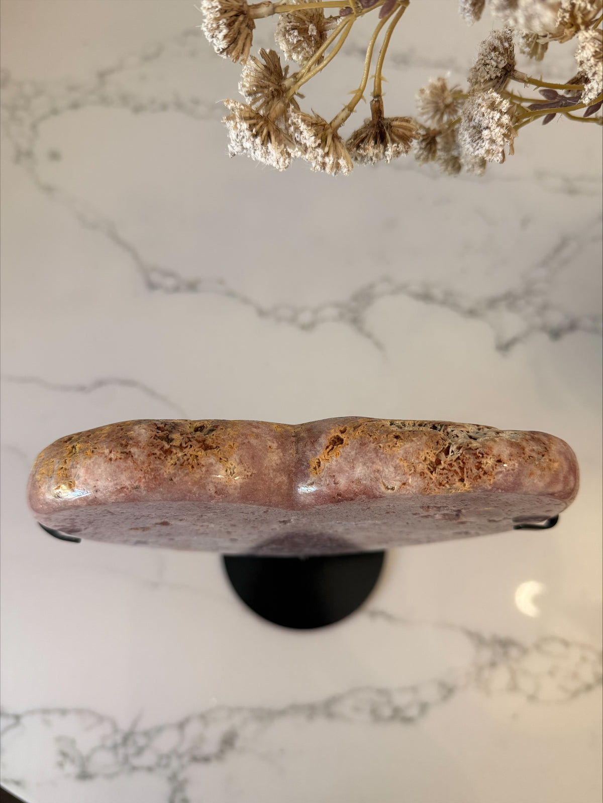 Pink Amethyst Heart on Stand | 1.27kg | 29cm