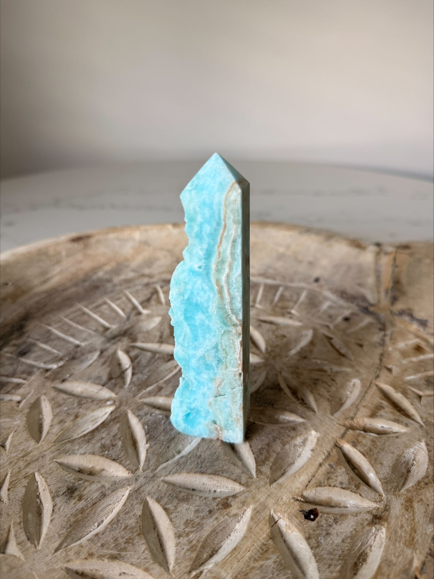 Hemimorphite Crystal Freeform | Ocean Blue Banded | 154g