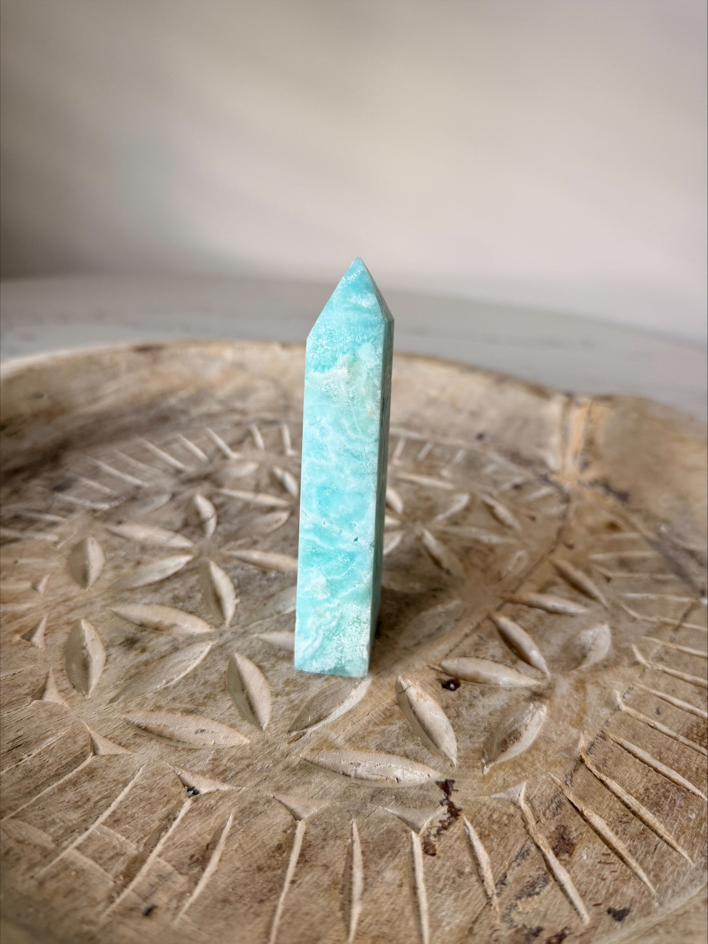 Hemimorphite Crystal Freeform | Ocean Blue Banded | 187g