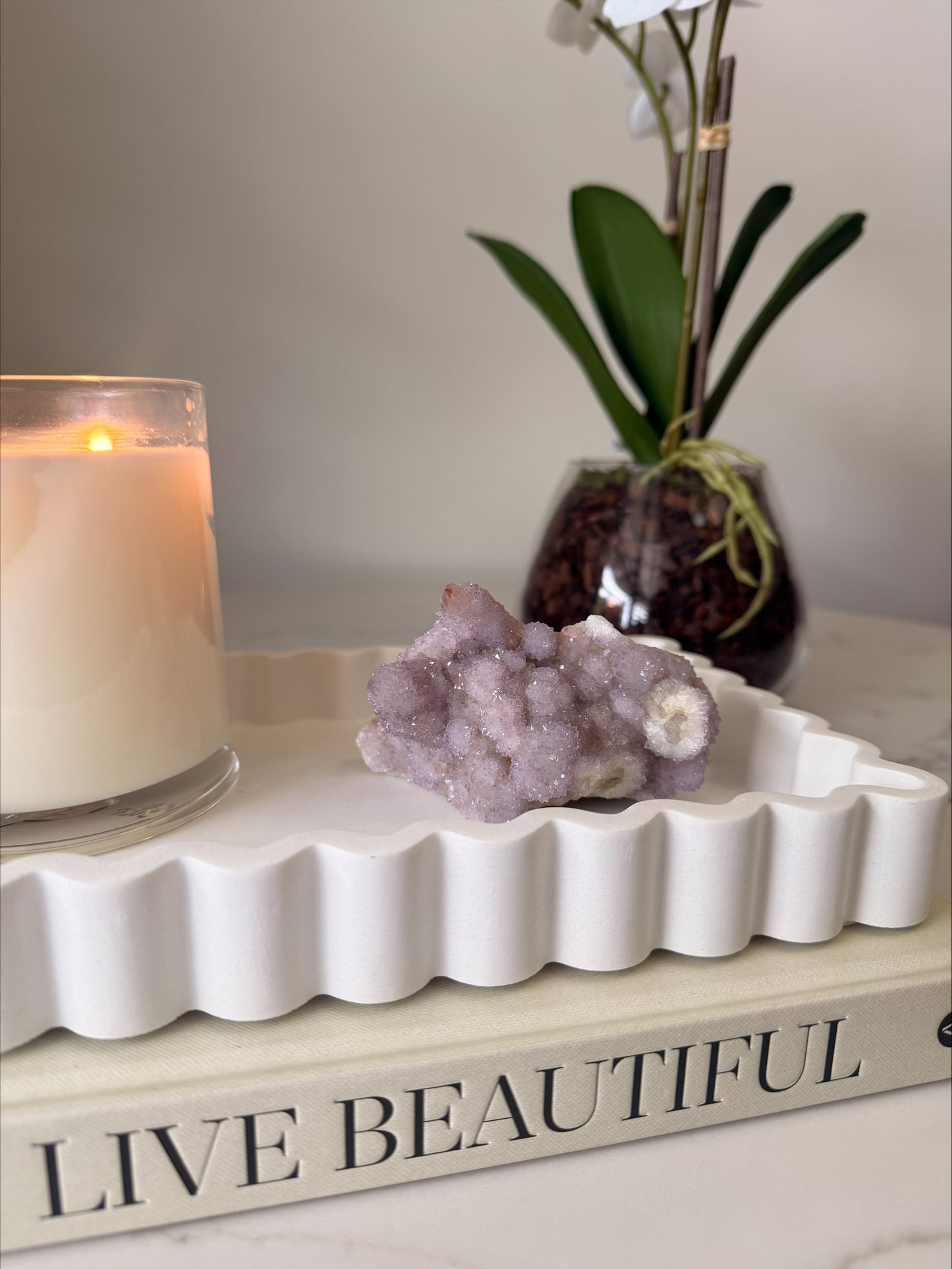 Spirit Quartz (Fairy Quartz) Cluster | 380 g | Natural Lilac Crystal