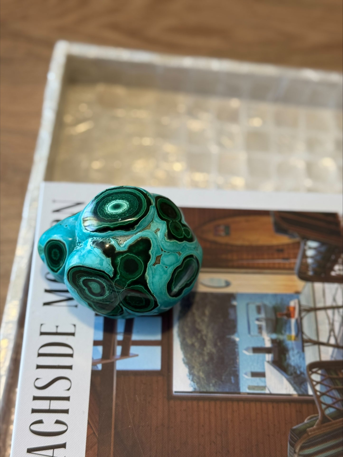 Polished Chrysocolla & Malachite Freeform
