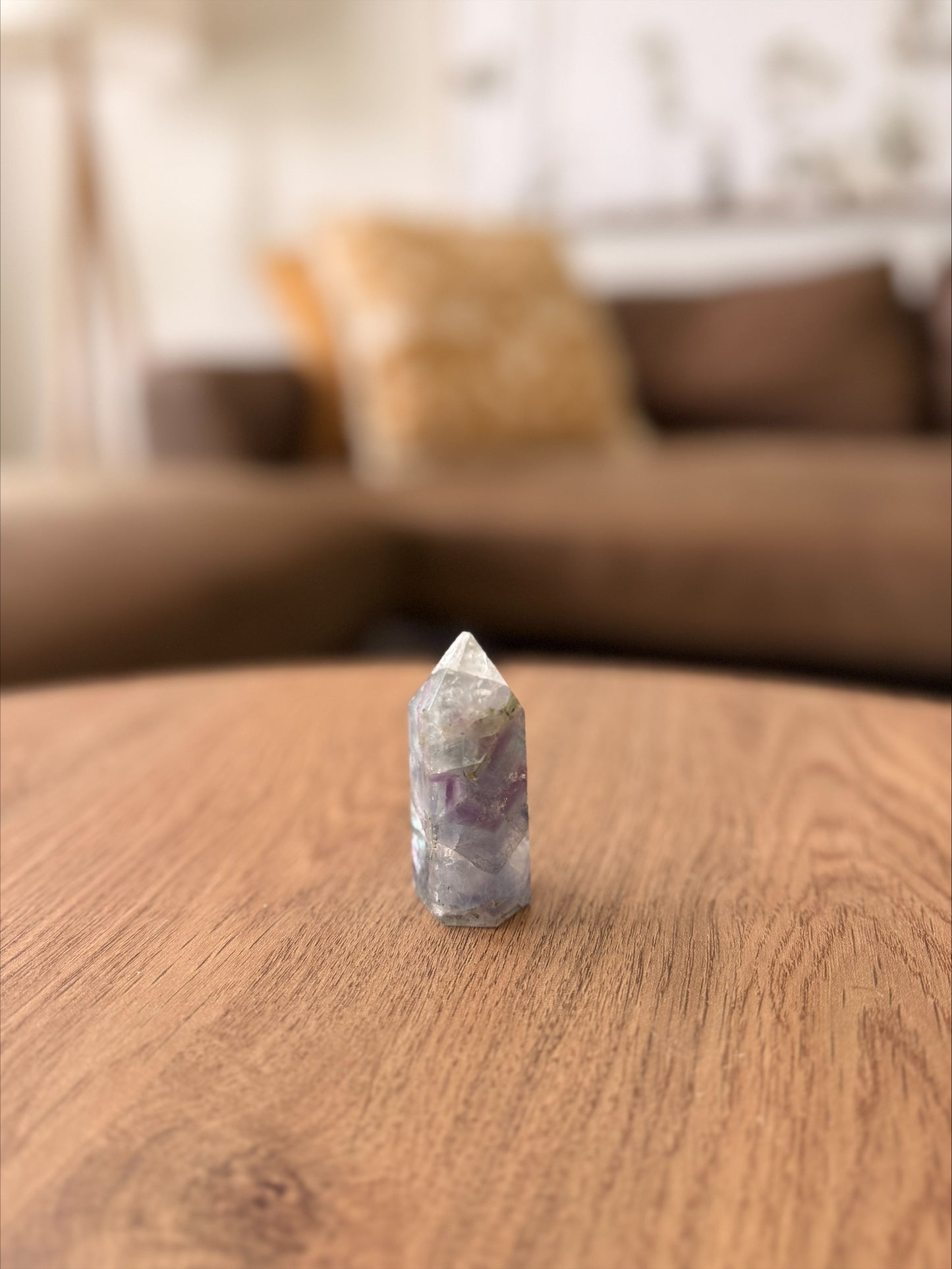 Rainbow Fluorite Crystal Tower